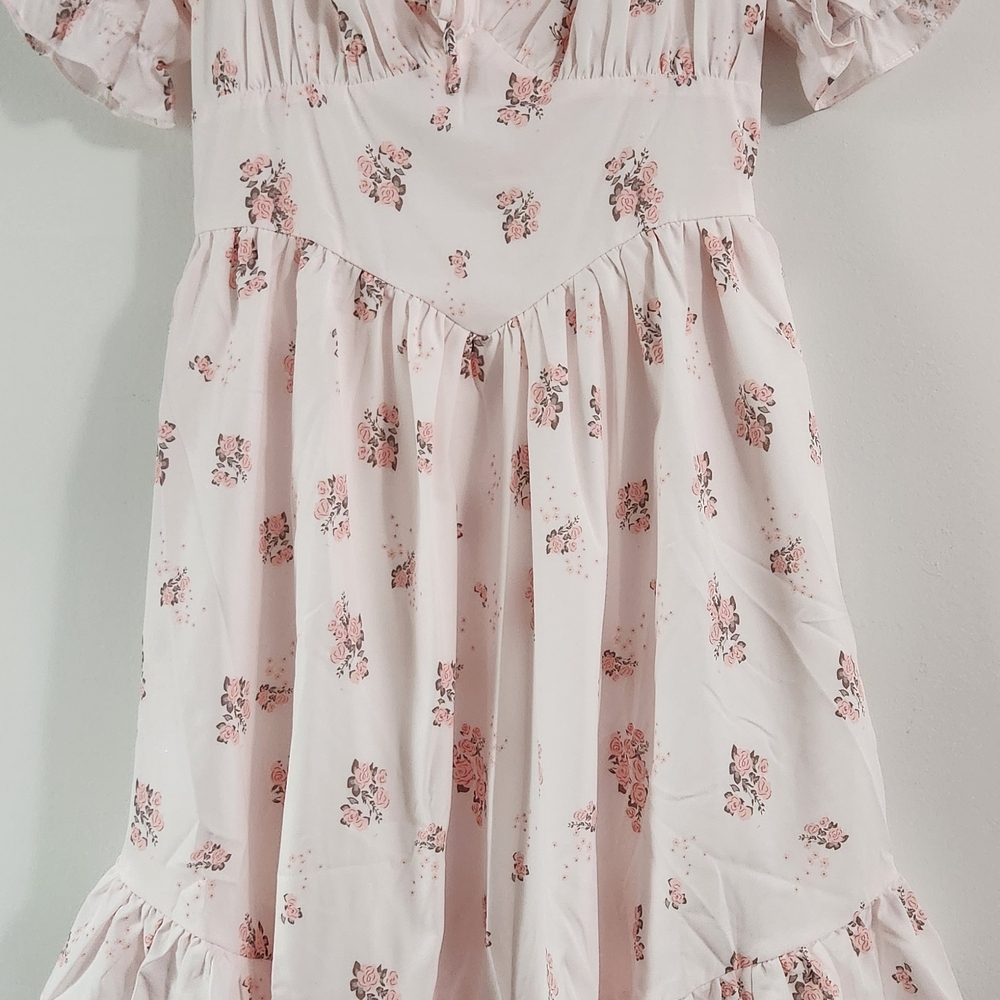 Floral Pink Coquette Dress